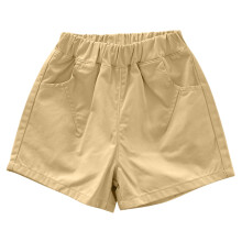 Shorts casuais femininos AVTOIFY, cor sólida com bolsos, cáqui – Adequado para bebês e crianças pequenas.