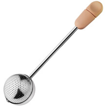 Infuseur à thé rotatif portable en acier inoxydable, 1 pièce, passoire à thé sphérique en maille avec poignée (rose)