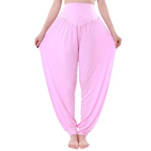 Pantaloni palazzo da donna, pantaloni larghi hippie gipsy boho a vita alta, pantaloni yoga da spiaggia taglie forti, leggings rosa