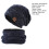 Winter-Rippmütze und Schal-Set, 2-teilig, Wollstrick 8