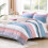 Twin XL comforter set pink purple blue 2-piece 4