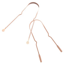 Tongue Scraper and Cleaner Set, Dual Cleaning Action, UShaped Tool, 2 Pack Gold Travel Size