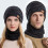 Winter-Rippmütze und Schal-Set, 2-teilig, Wollstrick 7