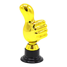 Thumbs up Trophy Award Decorations Fun for Employee Office Classroom Rewards Gold