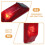 Solar Warning Light Red 2 Pack Outdoor Garden 4