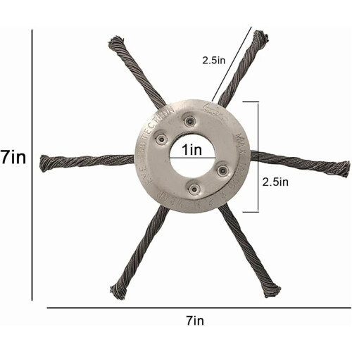 Cabeçote de corte universal com fio de aço para roçadeiras a gasolina – 7/8/9 polegadas, resistente, compatível com Stihl FS55, Husqvarna 1