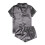 Damen-Seidenpyjama-Set aus Satin, grau, Größe L 3