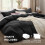 Set copripiumino matrimoniale nero, 3 pezzi 2