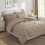 Beige Twin Comforter Set 5-Piece All-Season Bedding 8