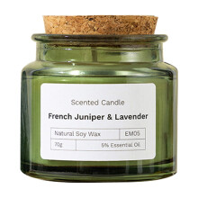 Doftljus med aromaterapi, presentset för kvinnor – Lavendel, 70 g, 20 timmars brinntid – Presentkort, födelsedag/alla hjärtans dag/jul –