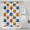 Duschvorhang mit Blumenmuster, 183 x 183 cm, wasserdichtes Polyester 1
