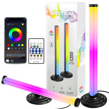 Barras de luz LED RGB 270, retroiluminação sincronizada com música para TV, alimentação USB, controle remoto infravermelho e por aplicativo,
