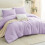 Lavender Queen Comforter Set Light Purple 3-Piece Boho 5
