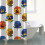 Duschvorhang mit Blumenmuster, 183 x 183 cm, wasserdichtes Polyester 4