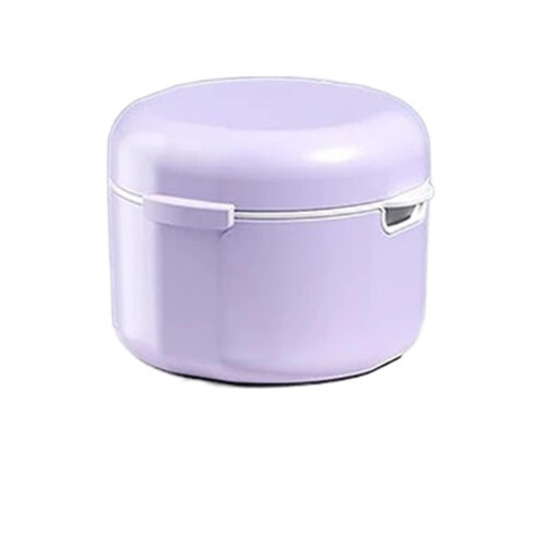 Denture Case with Quick Drain Feature Travel Food Grade PP Denture Storage Box White 2