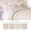 Σετ κλινοσκεπασμάτων Ultrasonic King Quilt, ελαφριά μπεζ σεντόνια Brich, μαλακά μοντέρνα 3