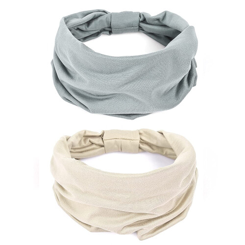 Boho-Stirnbänder aus Baumwolle, geknotet, 2er-Pack