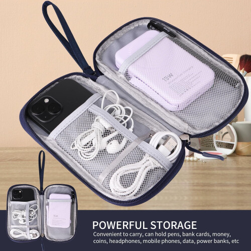 Universal Cable Organizer - Τσάντα ηλεκτρονικών αξεσουάρ για φορτιστή, τηλέφωνο, κάρτα μνήμης 2