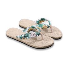 Women Shoes Summer Floral Flip Flops Beach Sandals Anti-slip Thongs Slippers