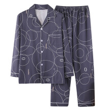 Damespyjamaset, casual top met lange mouwen en lange broek, huispak, pyjamaset met lange broek, zwart, XXXXL