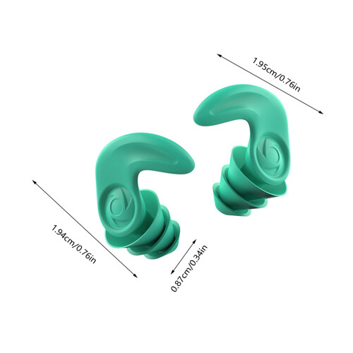 Silicone Swim Earplugs Waterproof Reusable 2 Pack 2