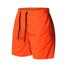 Pantalones cortos deportivos para hombre, secado en 5 minutos, pantalones cortos cargo para senderismo y playa, naranja L – Compatibles con