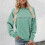 Moletom feminino plus size com estampa de café e gola redonda. 2