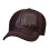 Herren-Baseballkappe aus echtem Leder, Schwarz/Braun, 56–60 cm 3