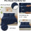 Queen Comforter Set Burnt Orange 7-Piece Down Alternative 6