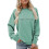 Moletom feminino plus size com estampa de café e gola redonda. 1