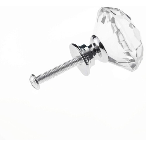Türknöpfe "Diamant" aus Glas Transparent/Silber 8 Stück 1