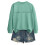 Moletom feminino plus size com estampa de café e gola redonda. 4