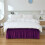 Jupe de lit double violette à volants élastiques, hauteur 61 cm (24 pouces). 7
