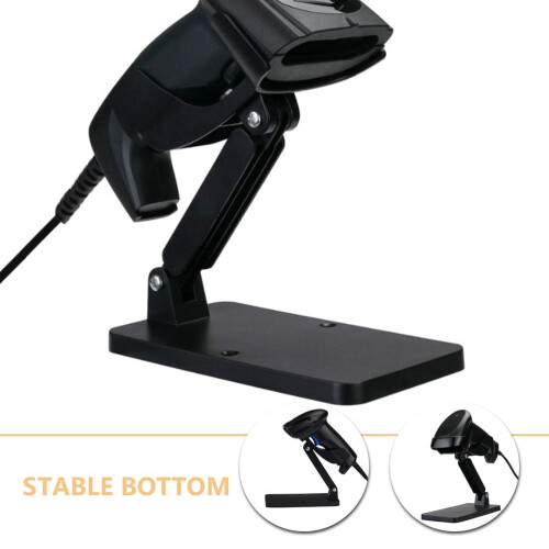 LEDMOMO Practical Barcode Scanner Stand for Handheld in Black for Supermarkets 2