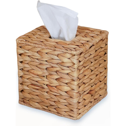 Waterhyacint tissueboxhoes vierkant 5,7"