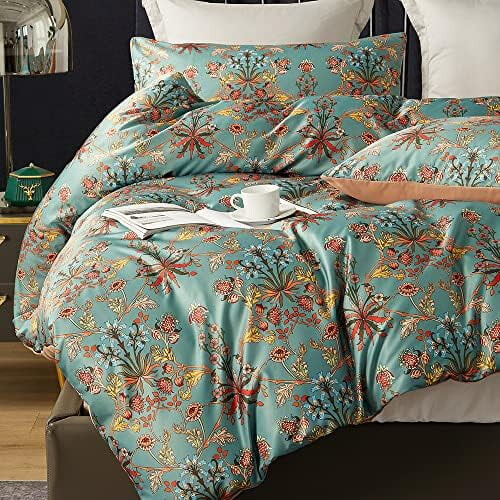 Σετ παπλωματοθήκης Boho με λουλούδια και paisley 1