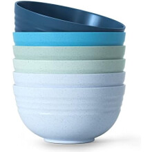 6-teiliges Set Rührschüsseln aus Weizenstroh, 68 oz