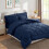 Queen Comforter Set Burnt Orange 7-Piece Down Alternative 8