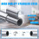 Adjustable 26-76" Anti-Rust Spring Tension Shower Rod, No-Drill, Silver, 2PCS 4