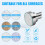 Adjustable 26-76" Anti-Rust Spring Tension Shower Rod, No-Drill, Silver, 2PCS 5