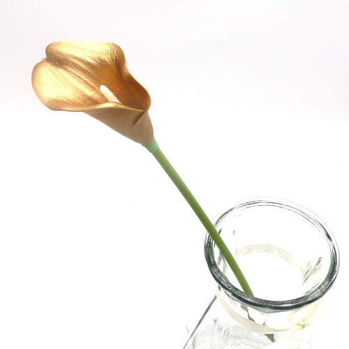 Artificial Calla Lily Flowers 10 pcs Teal Blue White 2