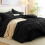 Set copripiumino matrimoniale nero da 7 pezzi con lenzuola e federe 4