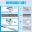 Adjustable 26-76" Anti-Rust Spring Tension Shower Rod, No-Drill, Silver, 2PCS 6
