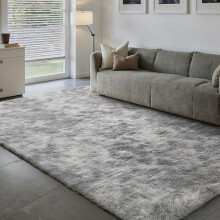 Grey Shag Area Rug 5x7 Feet Non-Slip Soft Indoor Rug