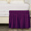 Jupe de lit double violette à volants élastiques, hauteur 61 cm (24 pouces). 6