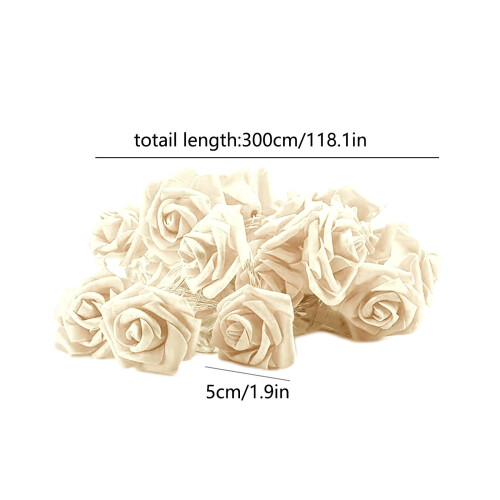 MERILER Rose LED String Lights 10ft 2