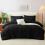Set copripiumino matrimoniale nero da 7 pezzi con lenzuola e federe 5