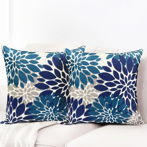 Conjunto de 2 capas de almofada de linho com bolinhas pretas, 45x45 cm (18x18 polegadas). 1