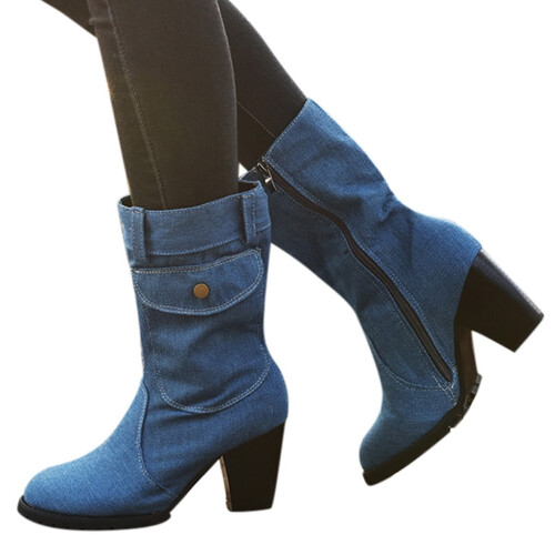 Γυναικείες Μπότες UTTOASFAY Shoes, Ευρωπαϊκό και Αμερικανικό Στυλ, Μεγάλο Μέγεθος, 2