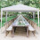 3 x 3 meter grote buitentent met stalen frame, wit 4